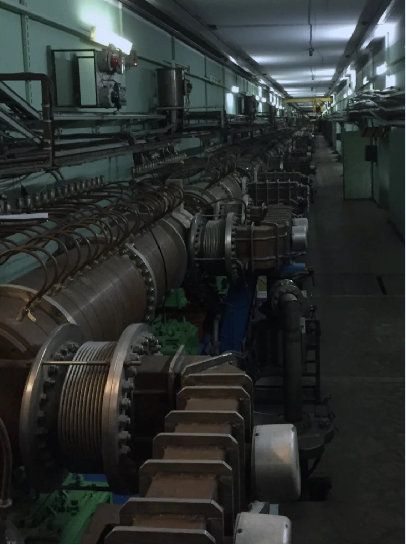 Troitsk accelerator photographed in the original project archive